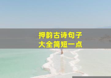 押韵古诗句子大全简短一点