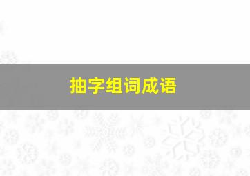 抽字组词成语