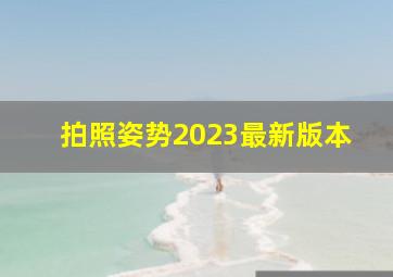 拍照姿势2023最新版本