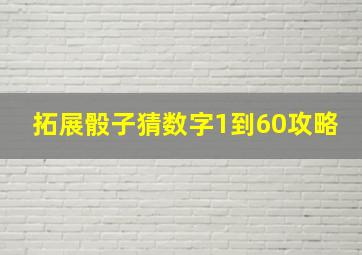 拓展骰子猜数字1到60攻略