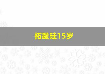 拓跋珪15岁