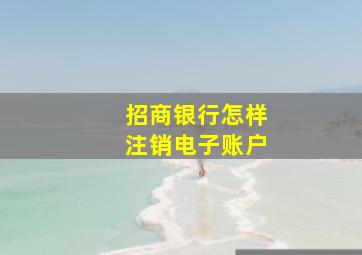 招商银行怎样注销电子账户