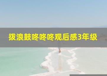 拨浪鼓咚咚咚观后感3年级