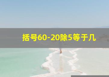 括号60-20除5等于几