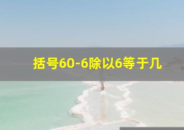 括号60-6除以6等于几