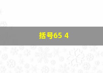 括号65+4