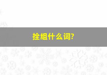 拴组什么词?