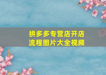 拼多多专营店开店流程图片大全视频