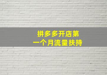 拼多多开店第一个月流量扶持