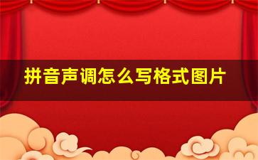 拼音声调怎么写格式图片