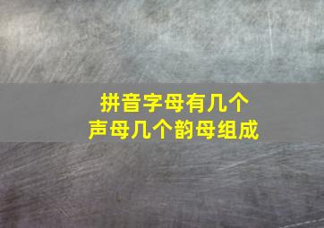 拼音字母有几个声母几个韵母组成