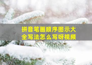 拼音笔画顺序图示大全写法怎么写呀视频