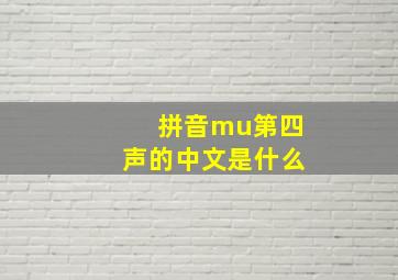 拼音mu第四声的中文是什么