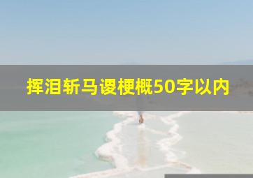 挥泪斩马谡梗概50字以内