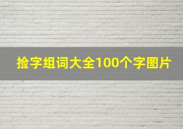 捡字组词大全100个字图片