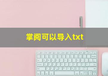 掌阅可以导入txt