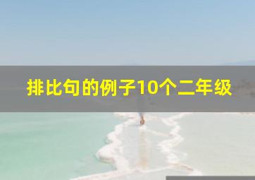 排比句的例子10个二年级