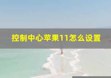 控制中心苹果11怎么设置