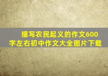 描写农民起义的作文600字左右初中作文大全图片下载