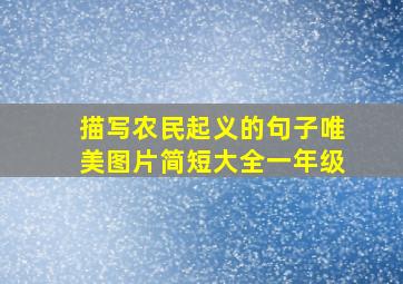 描写农民起义的句子唯美图片简短大全一年级