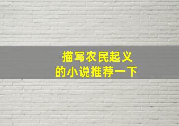 描写农民起义的小说推荐一下