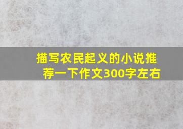 描写农民起义的小说推荐一下作文300字左右