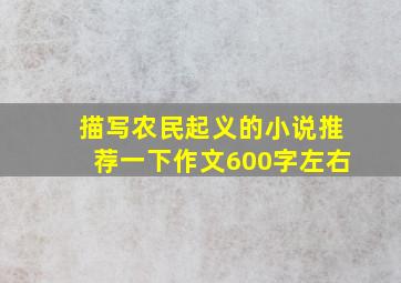 描写农民起义的小说推荐一下作文600字左右