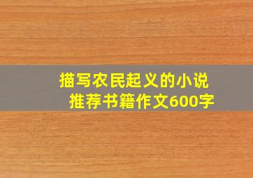 描写农民起义的小说推荐书籍作文600字