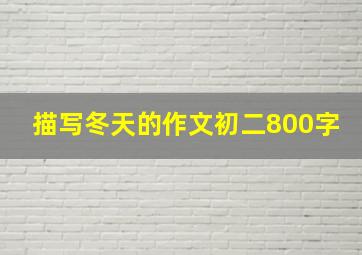 描写冬天的作文初二800字