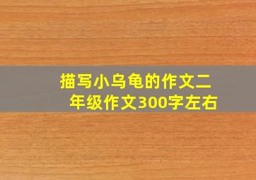 描写小乌龟的作文二年级作文300字左右