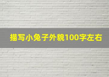 描写小兔子外貌100字左右