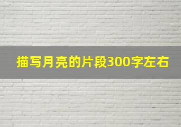 描写月亮的片段300字左右