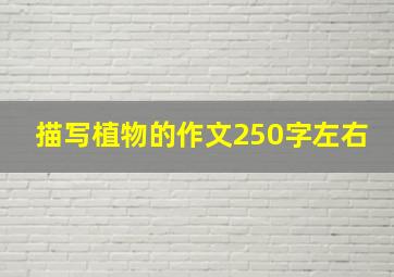 描写植物的作文250字左右