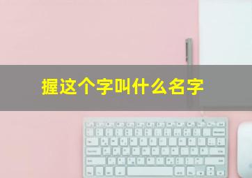 握这个字叫什么名字