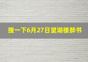 搜一下6月27日望湖楼醉书