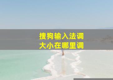 搜狗输入法调大小在哪里调