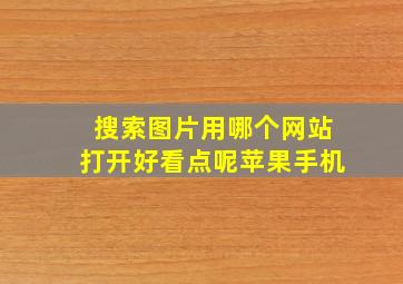 搜索图片用哪个网站打开好看点呢苹果手机