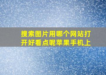 搜索图片用哪个网站打开好看点呢苹果手机上