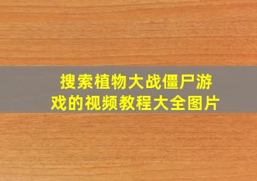 搜索植物大战僵尸游戏的视频教程大全图片