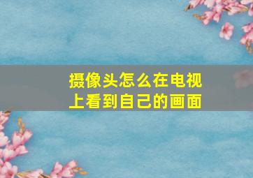 摄像头怎么在电视上看到自己的画面