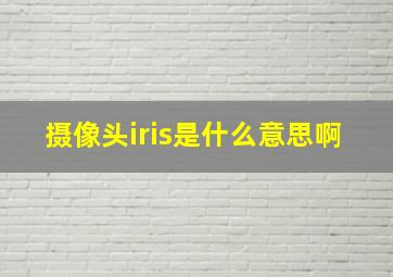 摄像头iris是什么意思啊