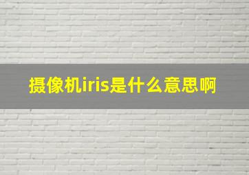 摄像机iris是什么意思啊