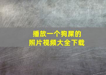 播放一个狗屎的照片视频大全下载