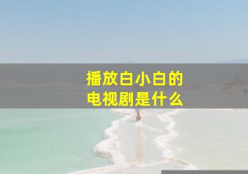 播放白小白的电视剧是什么