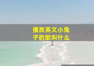 播放英文小兔子的歌叫什么