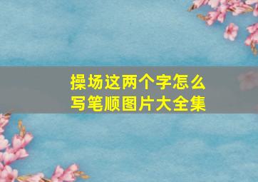 操场这两个字怎么写笔顺图片大全集