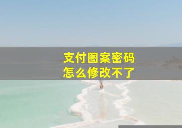 支付图案密码怎么修改不了