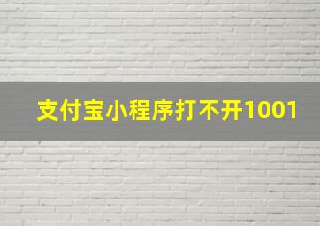 支付宝小程序打不开1001