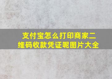 支付宝怎么打印商家二维码收款凭证呢图片大全