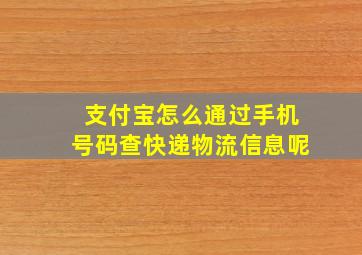 支付宝怎么通过手机号码查快递物流信息呢